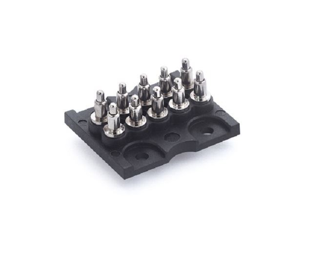 Double-head 10 pin Pogo Pin plated silver connector