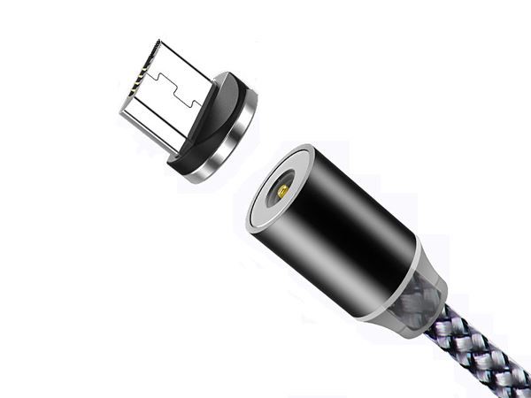 Spring loaded magnetic connector cable