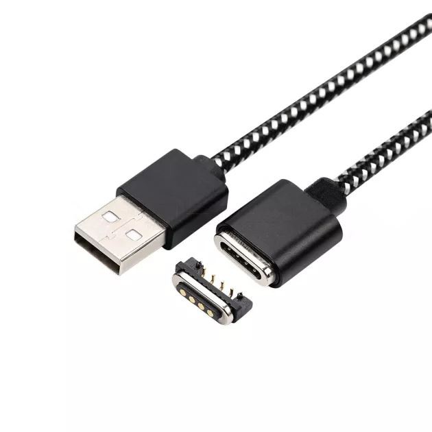 Kejbil tal-Iċċarġjar tal-Pin Pogo Manjetiku 4Pin USB
