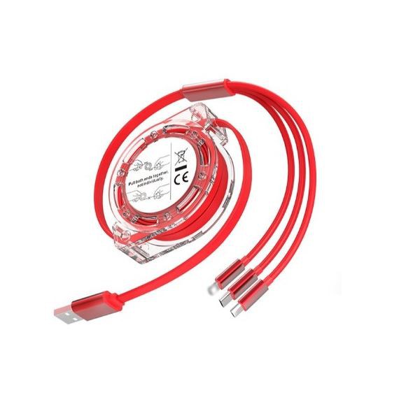 Kejbil tal-Iċċarġjar tad-Dejta Three-in-one li jinġibed lura