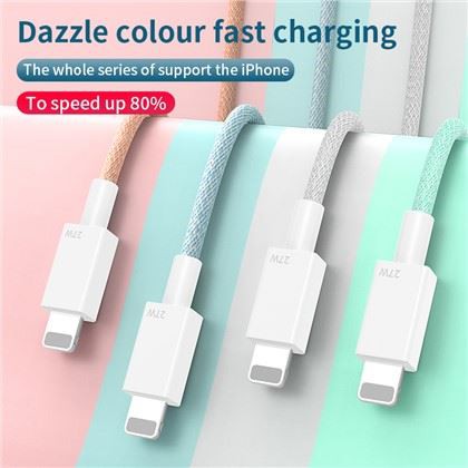 Aġġornament ġdid 27W PD Braided Iċċarġjar Cable